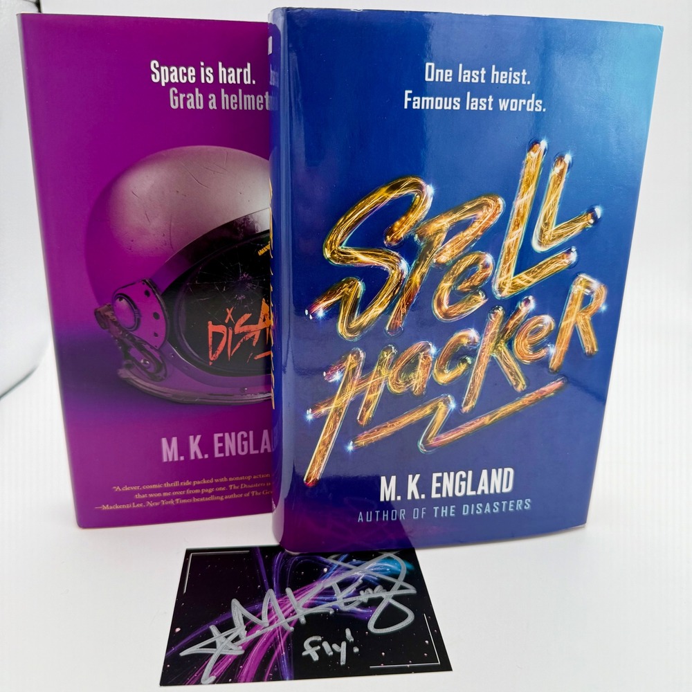 Spell Hacker & The Disasters SIGNED M.K. England Books Young Adult YA Sci-Fi NEW